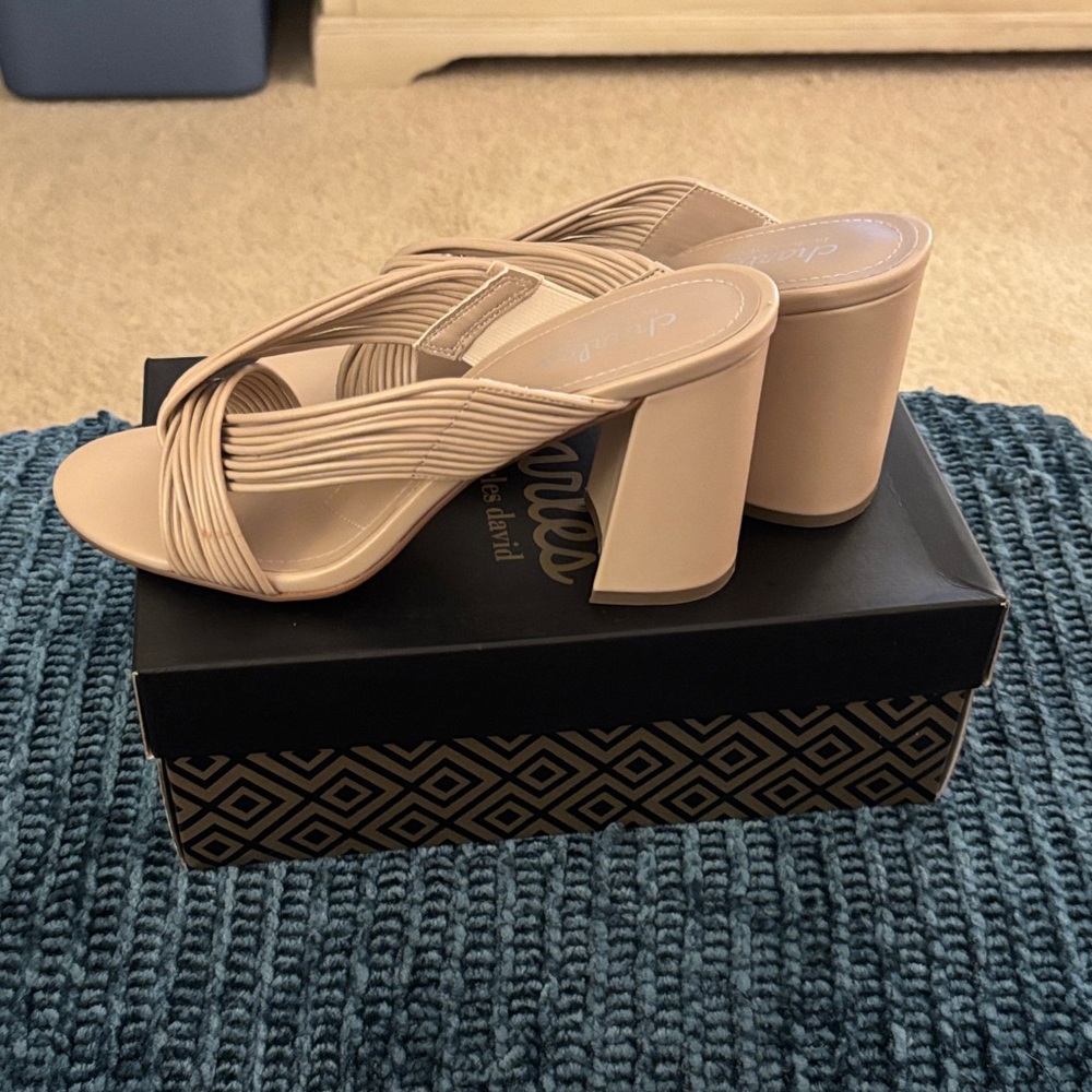 Charles David Nude Strappy Heels